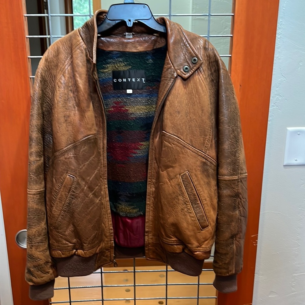 Vintage Leather Bomber Jacket. Women’s Small